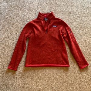 Deep Orange Patagonia Quarter Zip